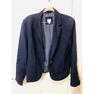 A New Day linen navy blazer size 12